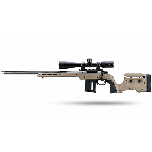 El MDT XRS Chassis combina la ergonomía de una culata tradicional con la precisión moderna, es ligero, ajustable y compatible con magazines AICS.